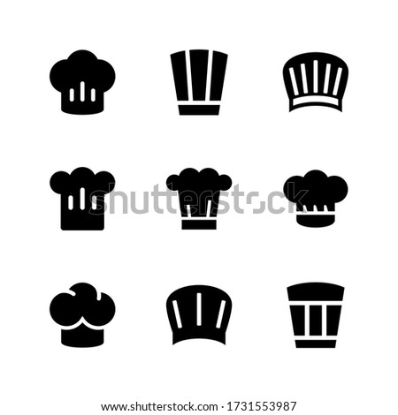 chef hat  icon or logo isolated sign symbol vector illustration - Collection of high quality black style vector icons
 Foto stock © 