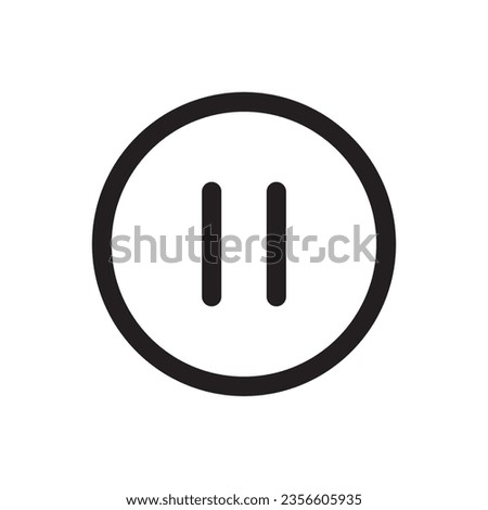 Pause icon, vector illustration. Flat design style. Vector pause icon illustration isolated on white background, pause icon Eps10. pause icons graphic design vector symbols.