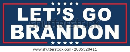 LET'S GO BRANDON T-shirt, sticker, or banner design vector Stock fotó © 