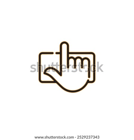 silhouette finger swipe icon design