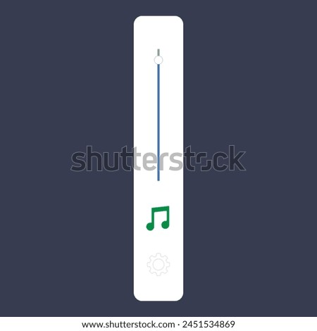Mobile Volume up down Slider Bar icon. Sound volume level control on off mute button. speaker Sound setting Control Panel, Playback Music audio scroll slider.
