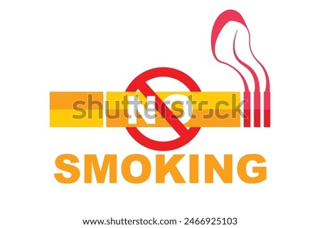 No Smoking cigarette icon with Forbidden Ban sign red prohibition circle. Do not Smoke here awareness label Attention. World No Tobacco Day no vaping concept.