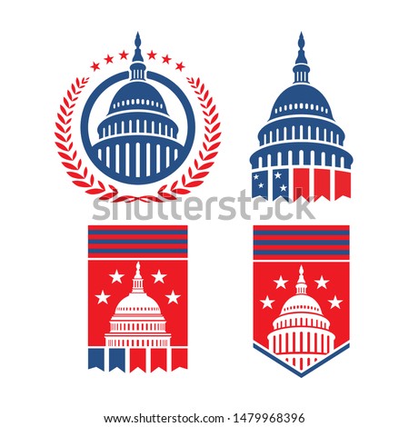 Modern, Premium, Elegant & Mature US Capitol Building Logo Set Template