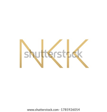 Creative Letter NKK Logo Vector.