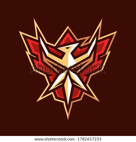flying bird emblem logo design