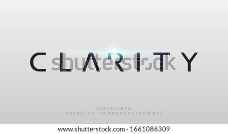 Clarity, an abstract technology futuristic alphabet font. digital space typography vector illustration design	