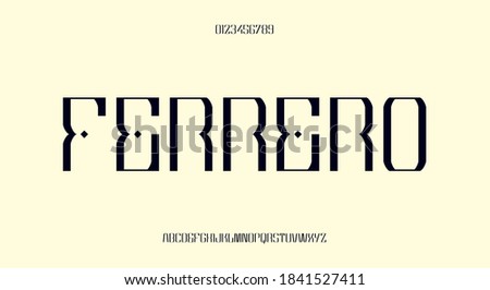 Ferrero, an elegant alphabet font and number. Premium uppercase fashion Design typography. vector illustration