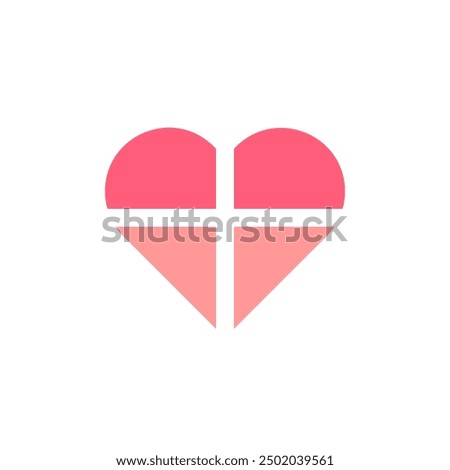 Heart Cross Logo Icon. Health Medical Cross Element Concept. Love Plus Symbol Vector Design Template.