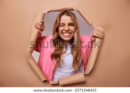 Similar – Image, Stock Photo zest for life Joy