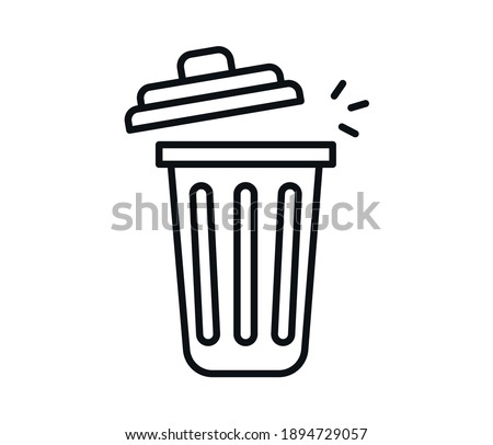 simple icon of an opened trash bin.