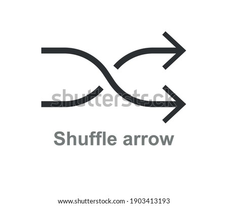 Arrow moving icon vector random symbol for website design, logo, app. 
