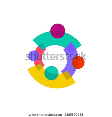 colorful community icon logo vector