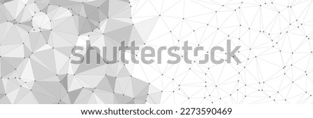 Abstract geometric background with triangle shape pattern and molecular