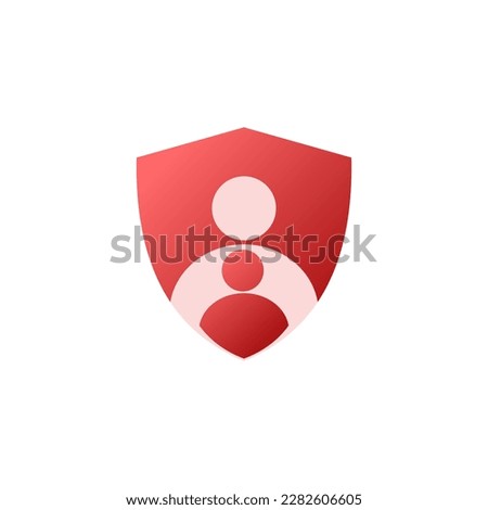 family security shield logo. vector illustration.