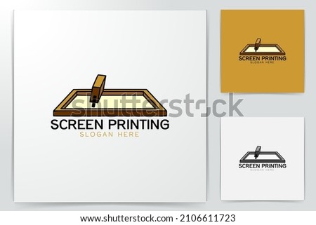 screen printing logo Designs Inspiration Isolated on White Background