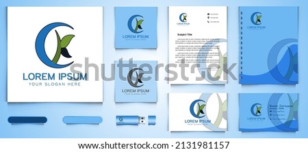 Letter K Logo and business card branding template Designs Inspiration, Vector Illustration Stok fotoğraf © 