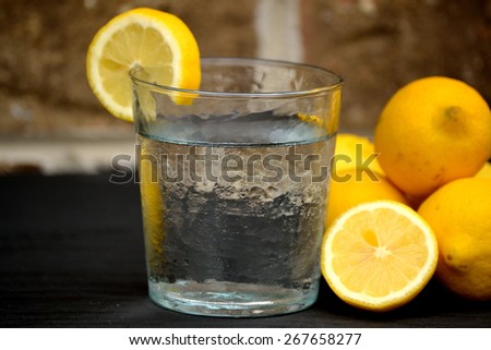 Refreshing Water with Lemons