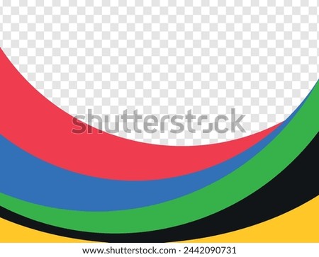 Banner with colored waves. Vector design. Vector graphics for design.