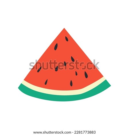 Slice Watermelon. Water Melon. Watermelon vector illustration. Isolated on a white background