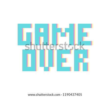 Game Over,t-shirt graphic,tee design,vector