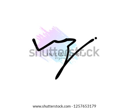 V Z Signature initial logo template vector Stock fotó © 