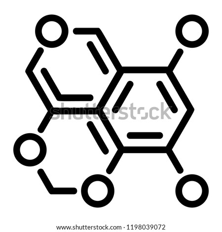 Oxygen formula polyme icon. Outline illustration of oxygen formula vector polyme icon for web design isolated on white background