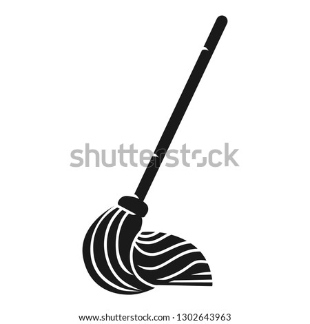 Mop icon. Simple illustration of mop vector icon for web design isolated on white background