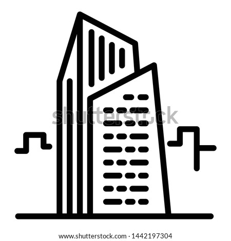 Milan pirelli towers icon. Outline Milan pirelli towers vector icon for web design isolated on white background