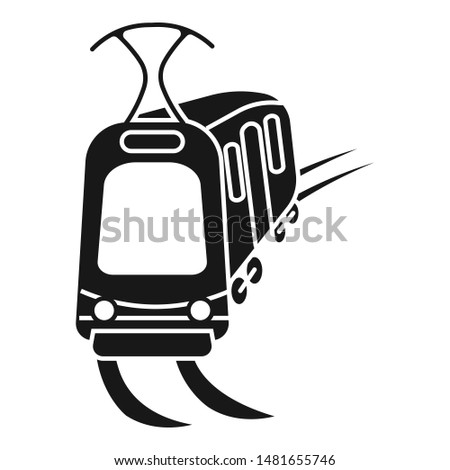 City tram car icon. Simple illustration of city tram car vector icon for web design isolated on white background