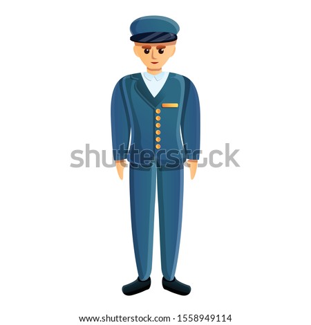 Soldier blue uniform icon. Cartoon of soldier blue uniform vector icon for web design isolated on white background
