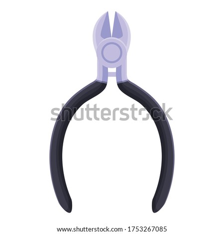 Cutter pliers icon. Cartoon of cutter pliers vector icon for web design isolated on white background