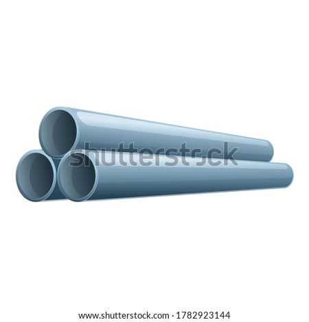 Metallurgy pipes icon. Cartoon of metallurgy pipes vector icon for web design isolated on white background