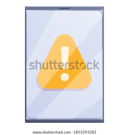 Error update tablet icon. Cartoon of error update tablet vector icon for web design isolated on white background