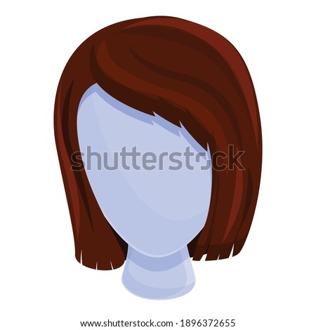 Actress wig icon. Cartoon of actress wig vector icon for web design isolated on white background