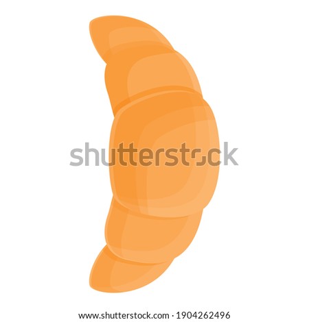 Croissant food airline icon. Cartoon of croissant food airline vector icon for web design isolated on white background