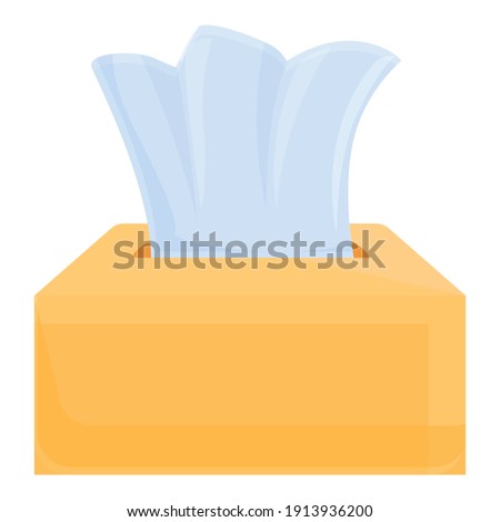 Tissue carton pack icon. Cartoon of tissue carton pack vector icon for web design isolated on white background