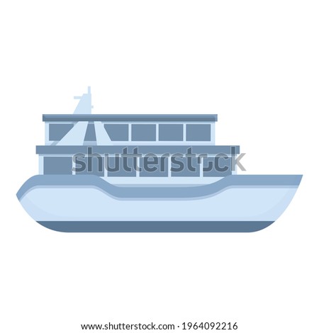 Small ferry icon. Cartoon of Small ferry vector icon for web design isolated on white background