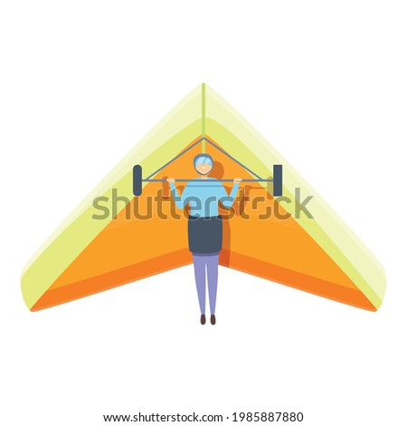 Transport hang glider icon. Cartoon of Transport hang glider vector icon for web design isolated on white background