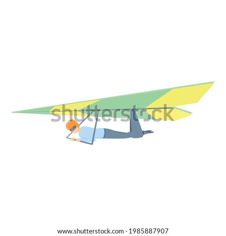 Motor hang glider icon. Cartoon of Motor hang glider vector icon for web design isolated on white background