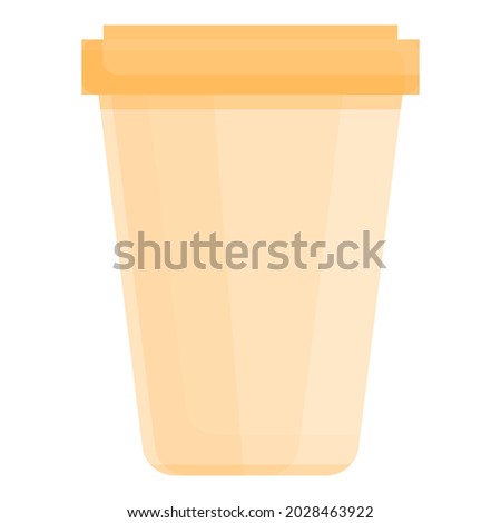To go coffee cup icon cartoon vector. Paper latter. Takeaway recycle