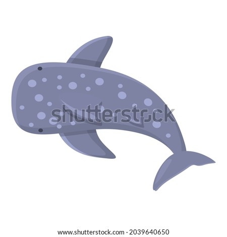 Giant whale shark icon cartoon vector. Sea fish. Ocean animal