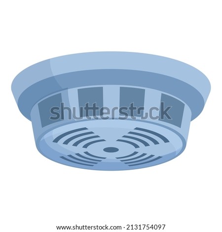 Smoke sensor icon cartoon vector. Fire alarm. Carbon home