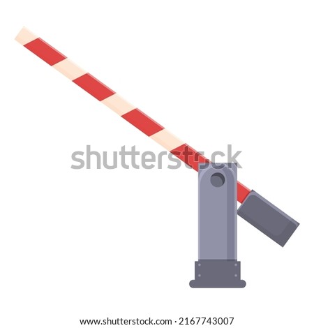 Railway cross icon cartoon vector. Road traffic. Signal barrier