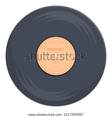 Vinyl disc icon cartoon vector. Audio tape. Music disco