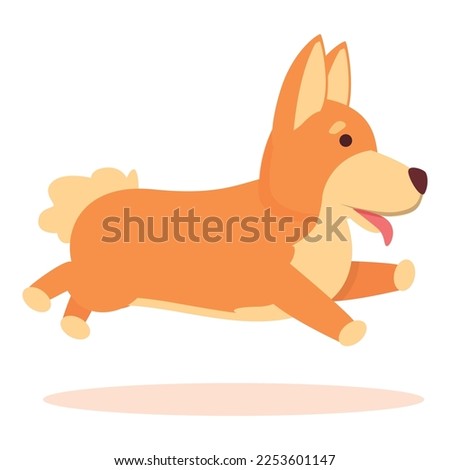 Walking jump pet icon cartoon vector. Royal canine. Fun print