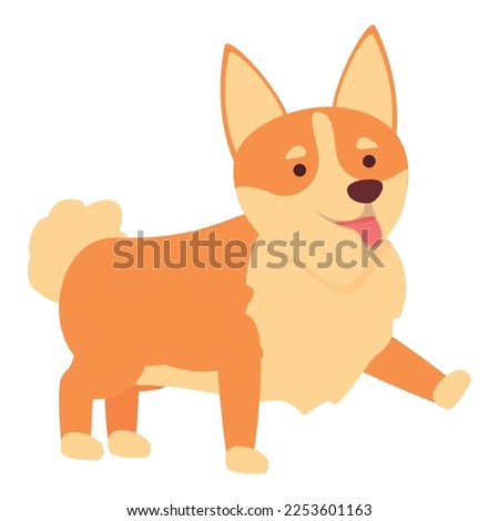 Lovely corgi icon cartoon vector. Royal canine. Puppy breed