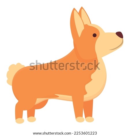 Little dog icon cartoon vector. Royal canine. Happy print