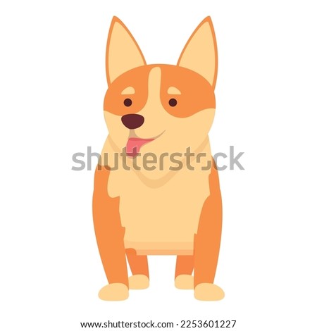 Little dog icon cartoon vector. Cute corgi. Royal canine
