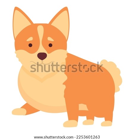 Cute corgi icon cartoon vector. Funny pet. Royal canine