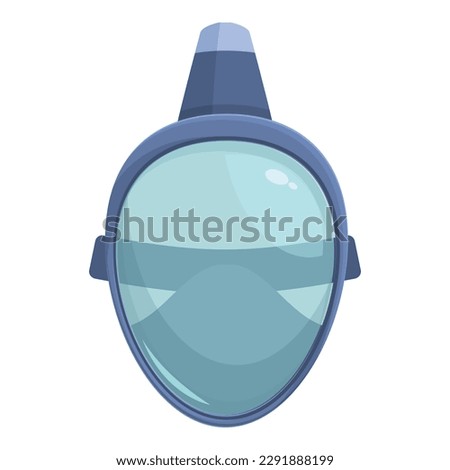 All face dive mask icon cartoon vector. Scuba swim. Summer water